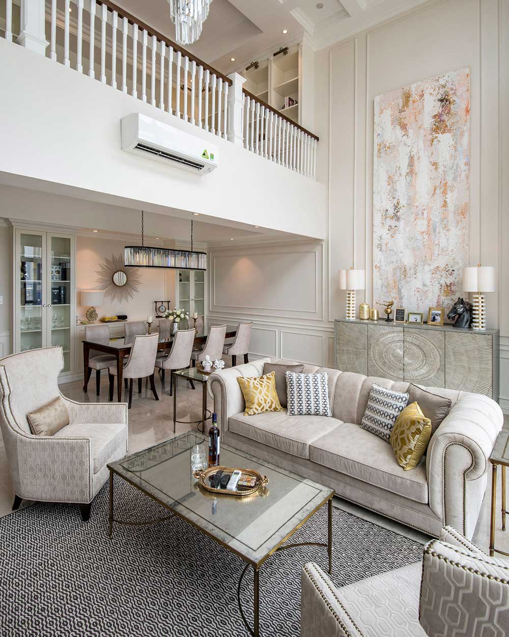 High-quality upholstered furniture at Penthouse The Vista