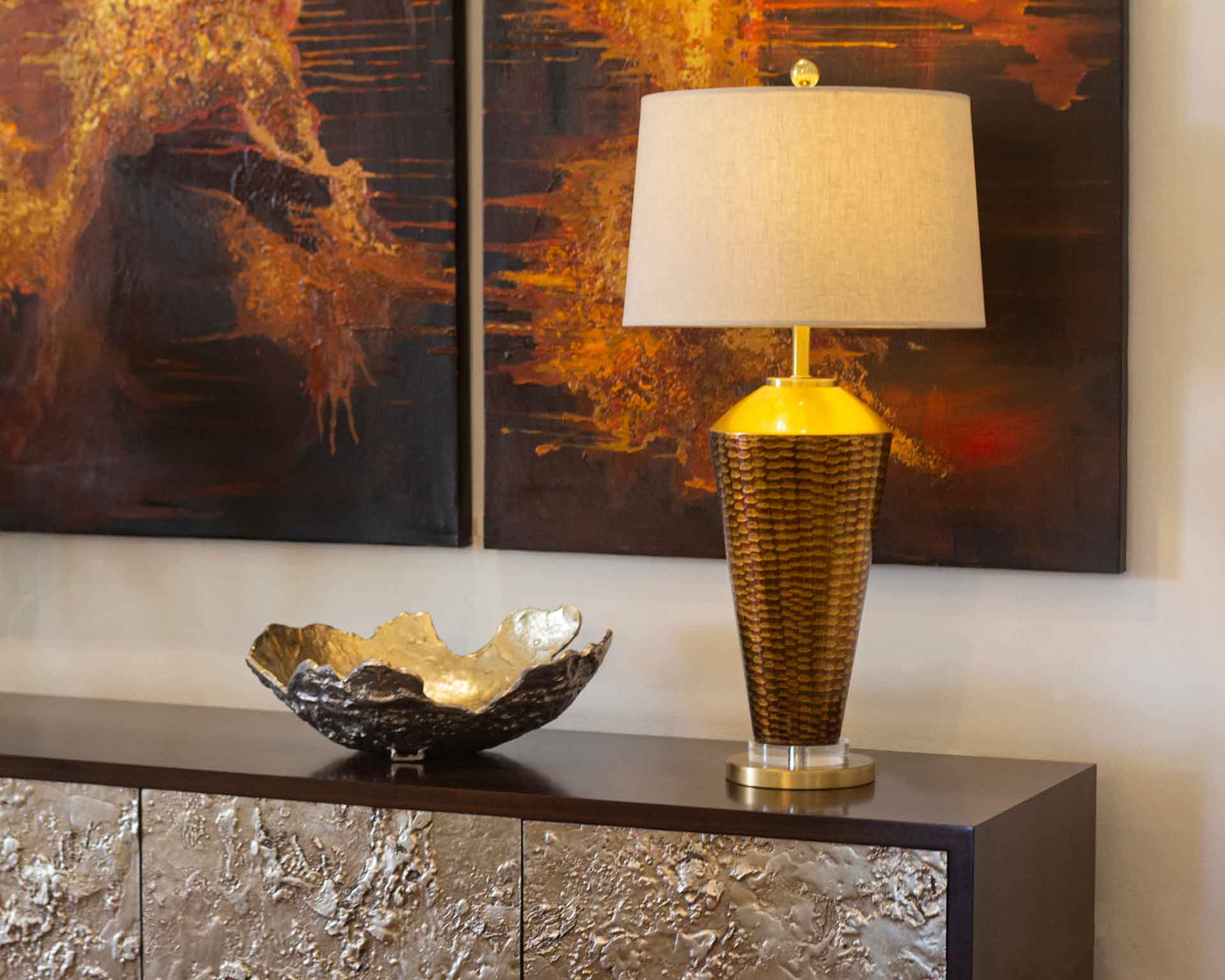 Masterpiece Table Lamps by Robin King Austin