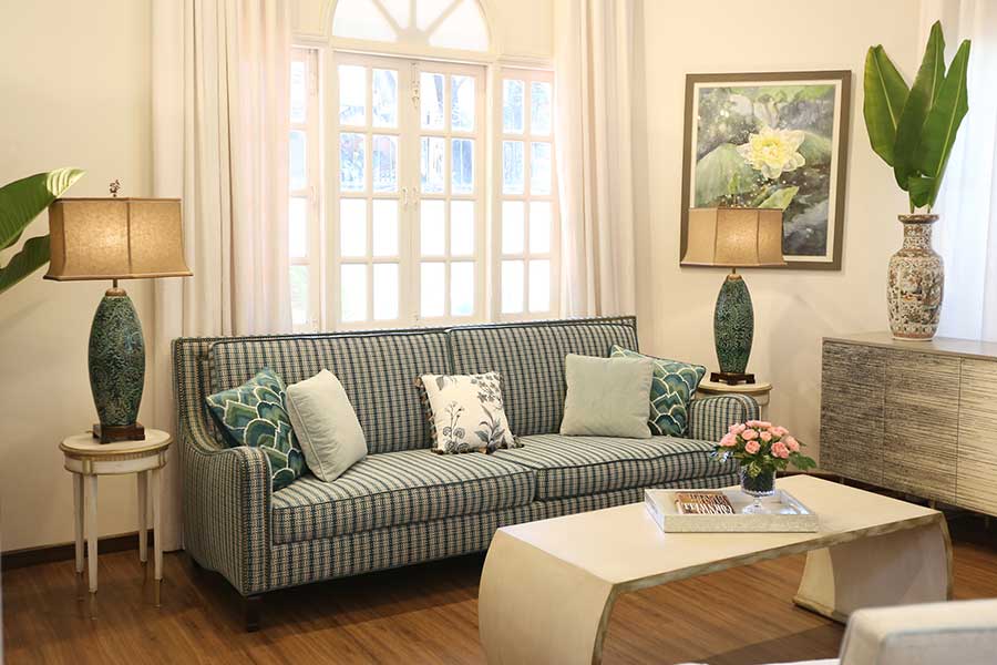 Xanh dịu dàng với bộ sofa này