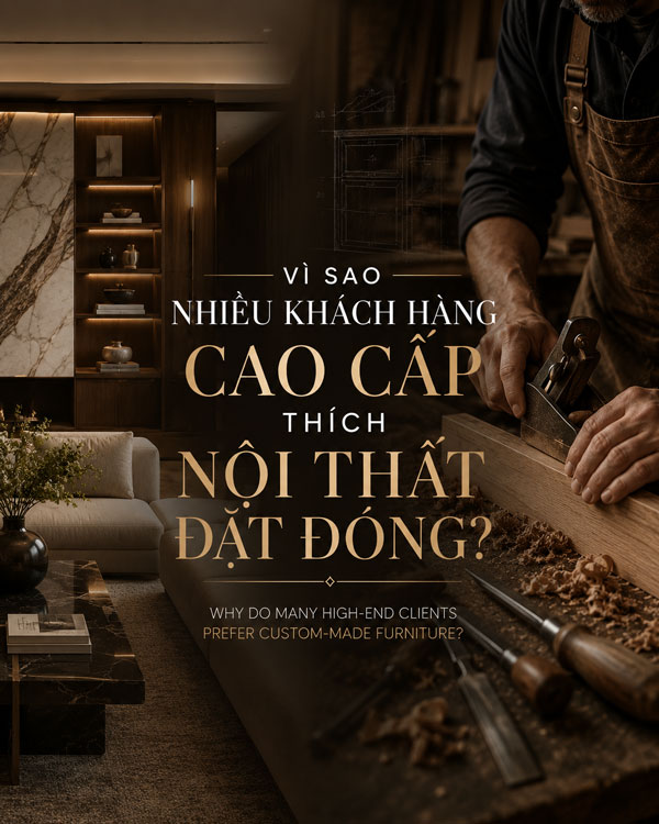 Vì sao nhiều khách hàng cao cấp thích nội thất đặt đóng
