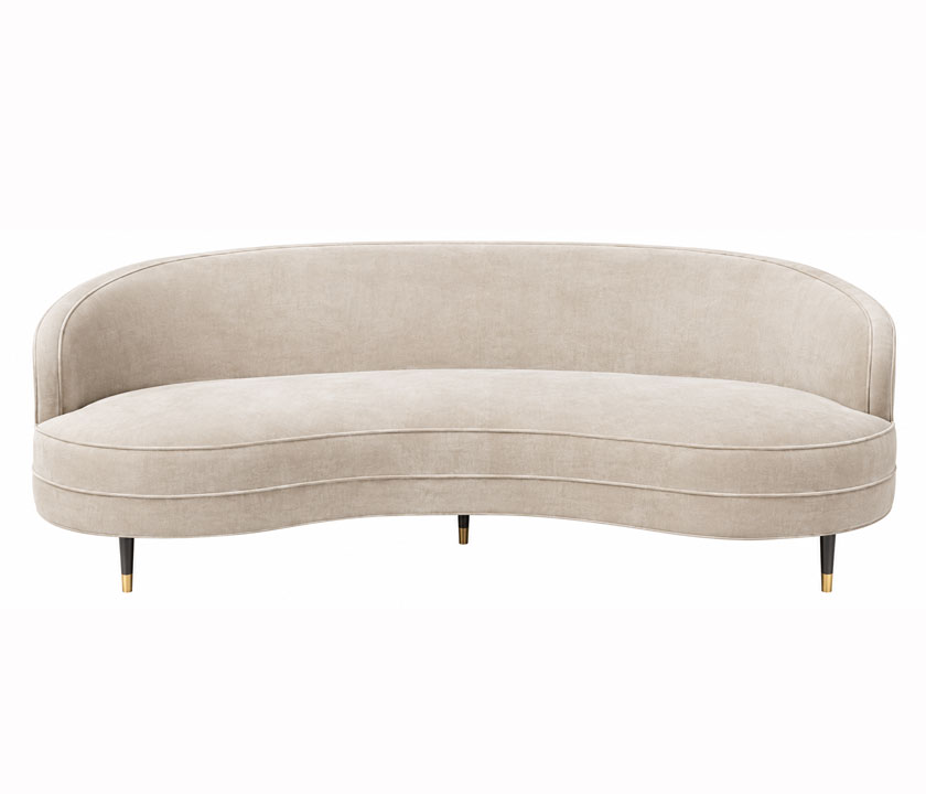 Custom Curved Back Armchair