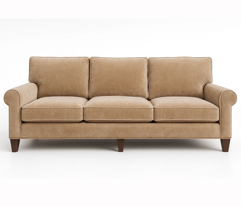 Custom Piped Roll Sofa