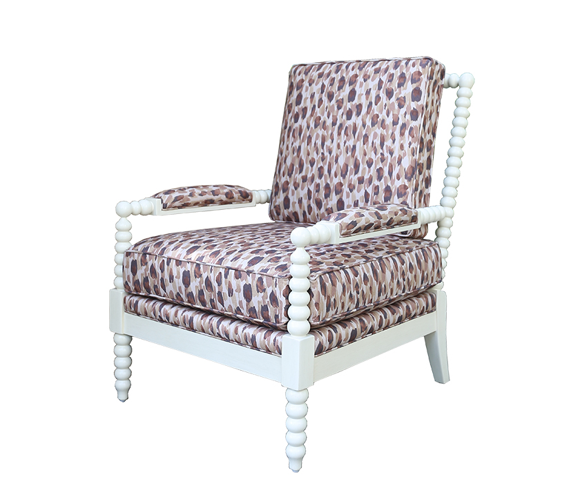 Kenji White Bobbin Armchair