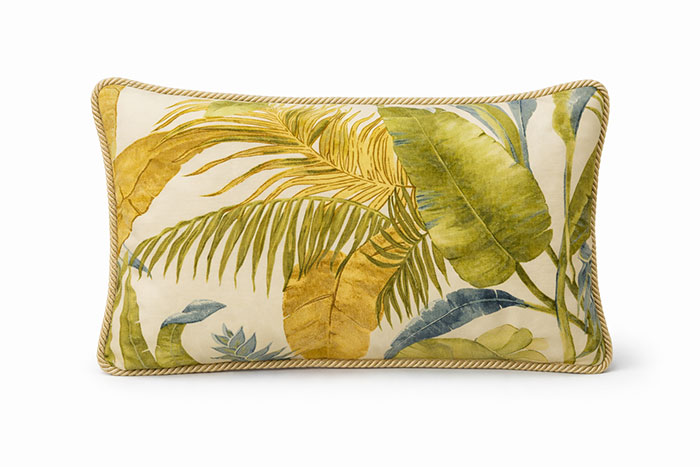 Kidney Pillow - Tropical Leaf Patterns