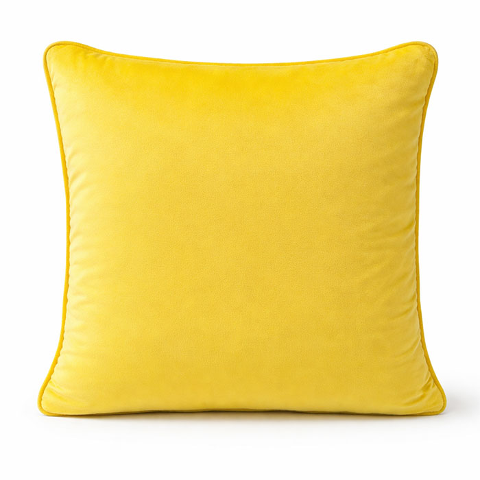 Gối Vuông - Nhung Vàng Trơn