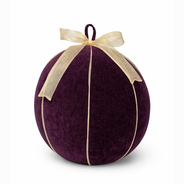 Plum Velvet Round Pillow