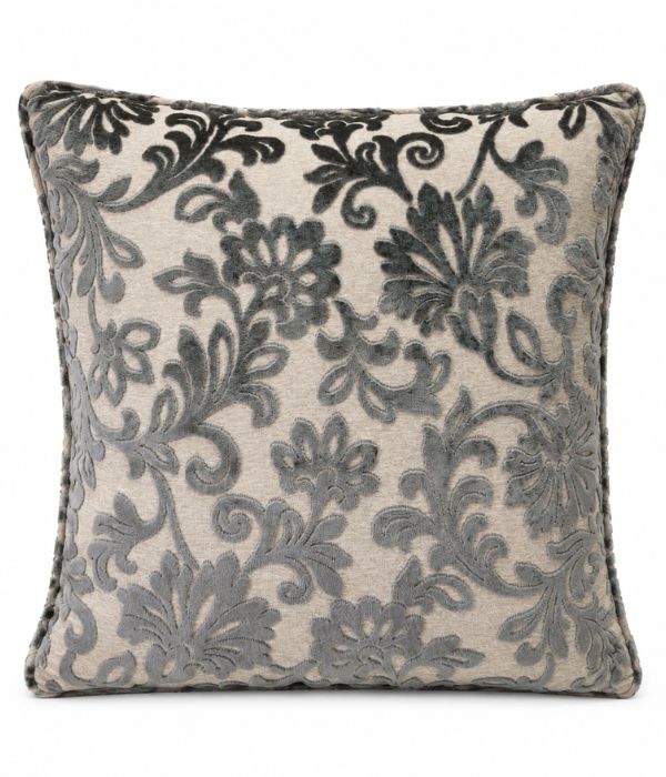 Square Pillow, Fabric Vivaldi Pewter