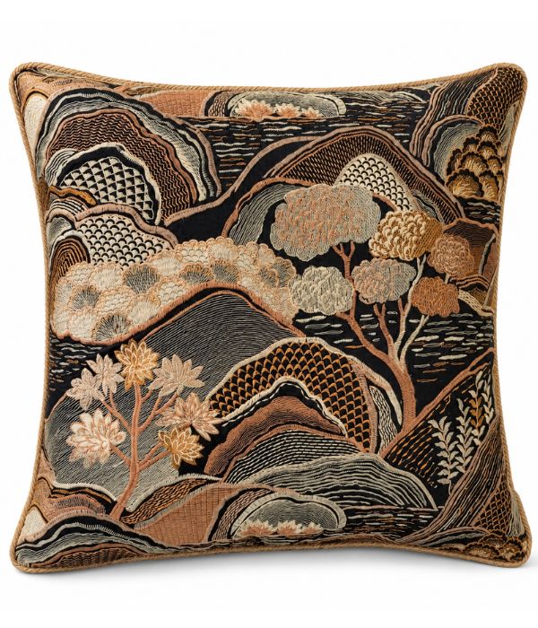 Square Pillow - Liberty Mount Edo Pewter Dark