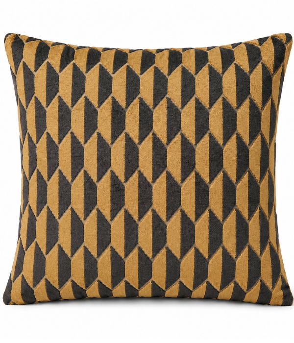 Square Pillow - RA Alessio Geo Bk Bronze