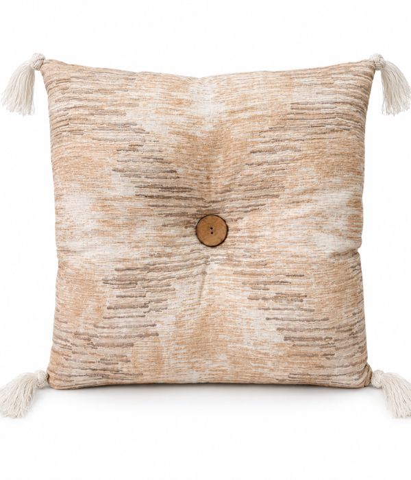Square Pillow - Kravet Shimmersea Canyon with tassel