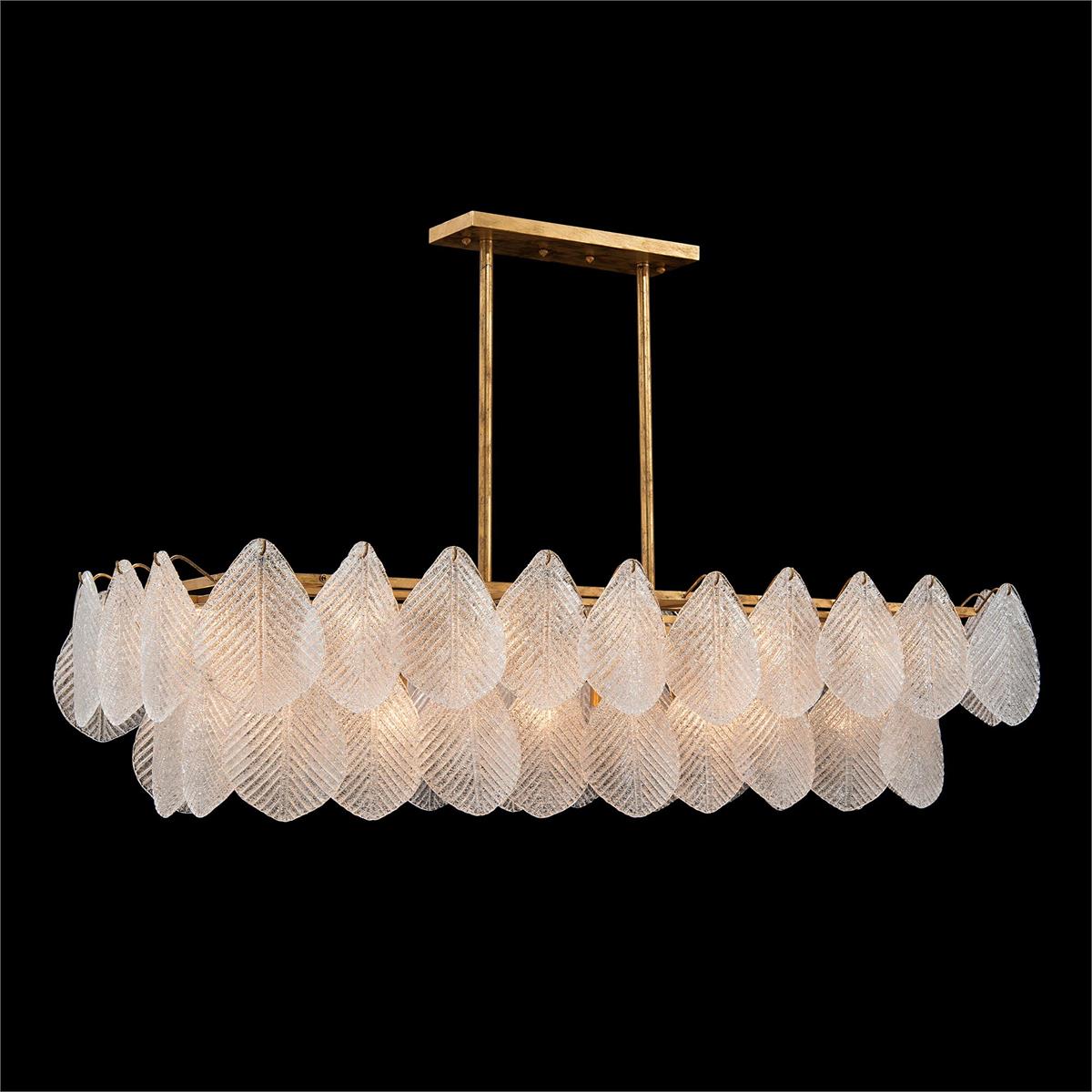 Đèn Chùm 24 Bóng -Frosted Glass Petal Horizontal