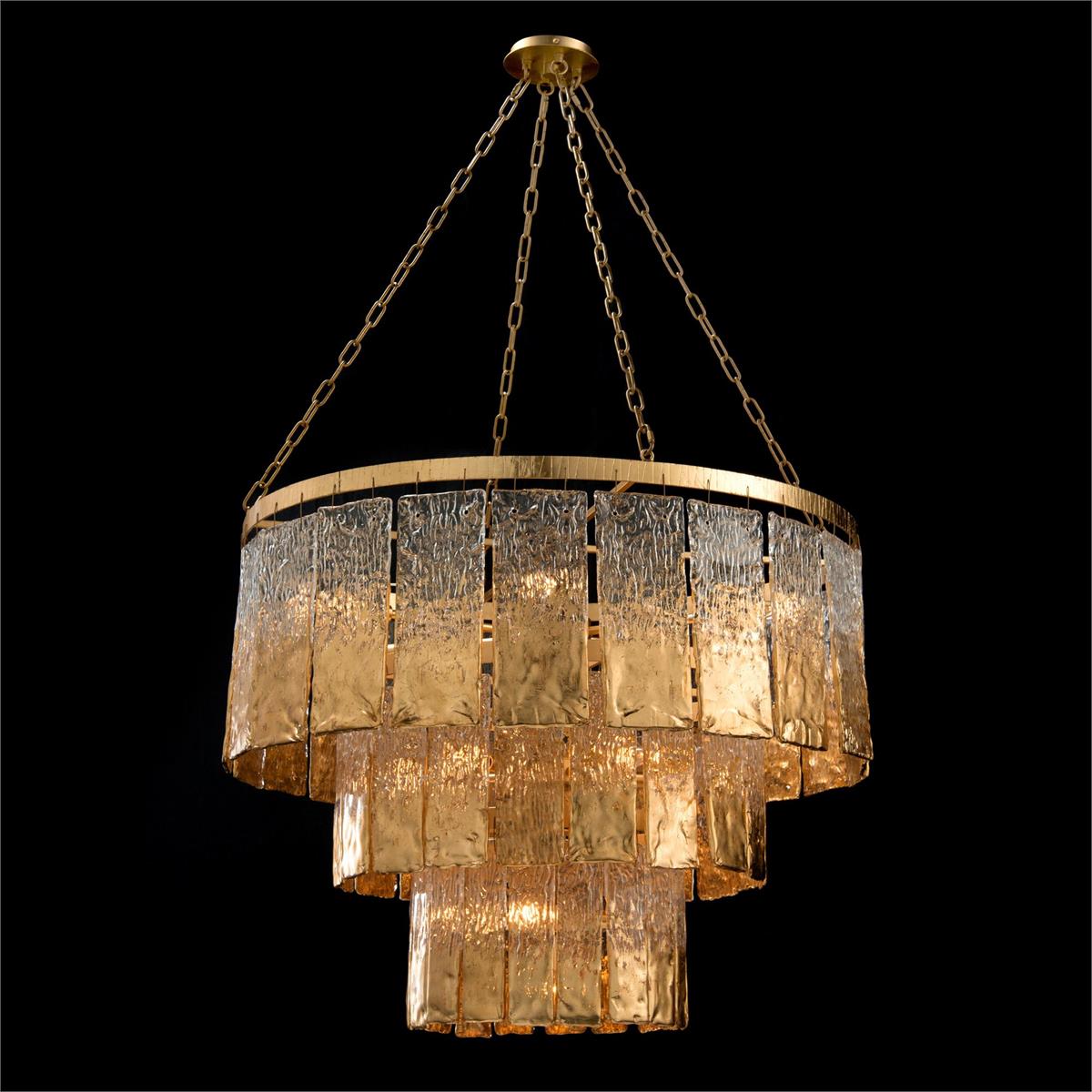 Đèn Chùm Kính nghệ Thuật Twilight 16 Bóng, Gold